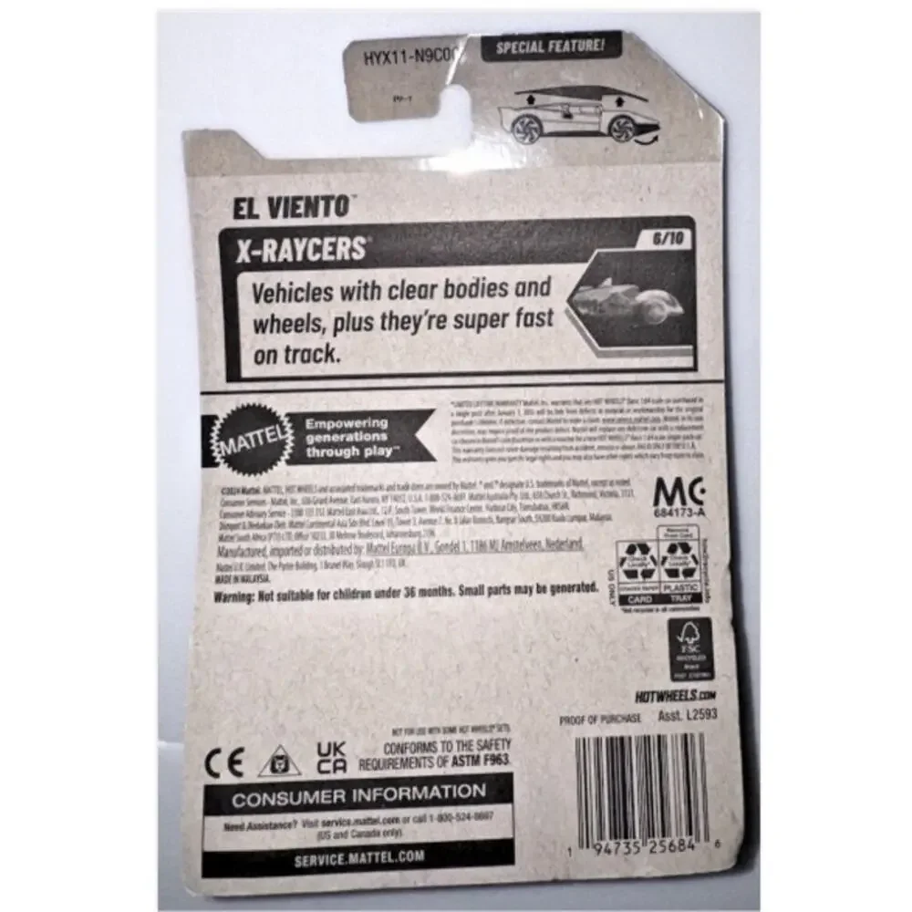 Hot Wheels El Viento X-Raycers 6/10 Netflix Let's Race 2024 Factory Sealed